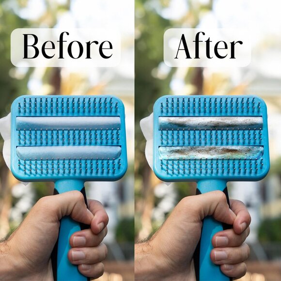 Tidy Coat Wet Wipe Dog Brush, Dog Grooming, Dog Accessories, - Picture 4 of 8